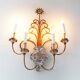 Monumental Bagues style crystal and gilt central sconce by Banci Firenze