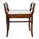 Stool seat white-cream velvet fabric oak Art Deco