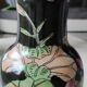 Vintage Asian/Chinese baluster vase, glazed ceramic - floral motifs/Exotic birds