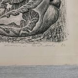 Still life lithograph signed, numbered, dated 1980.