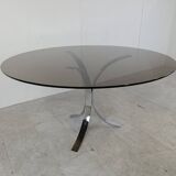 Vintage chrome dining table, 1970s