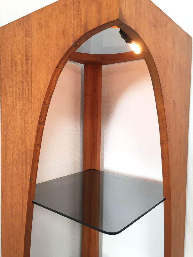 Vintage smoked glass self, 1970