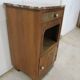 Art déco in massive walnut bedside table