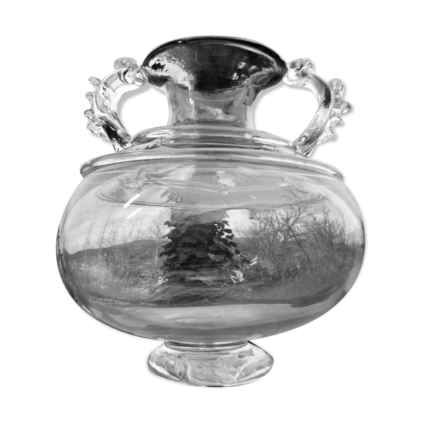 Contemporary glass signed Chris Thornton design Vase