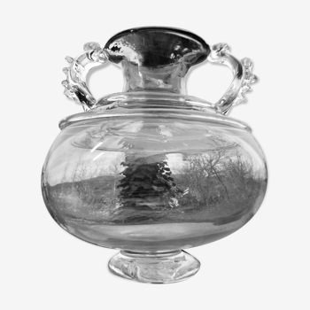 Contemporary glass signed Chris Thornton design Vase