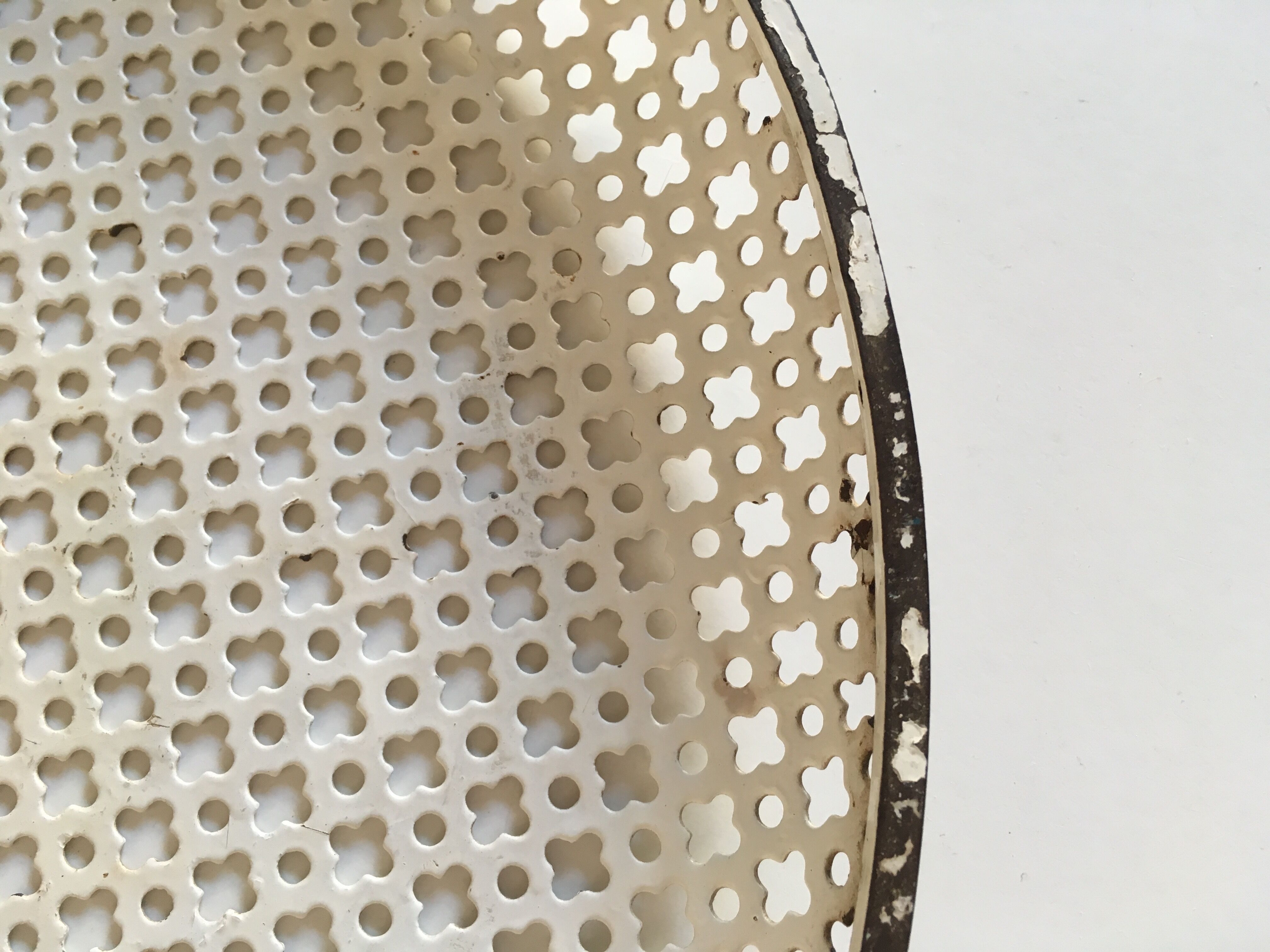 Matégot tray in perforated iron