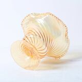 Porte-caddie en verre irisé Plissé / Vetreria Vetrart / Italie / Années 1990