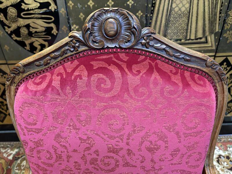 Pair of Louis XV style armchairs, 19th century