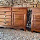 Low sideboard and jam cupboard set - solid wood
