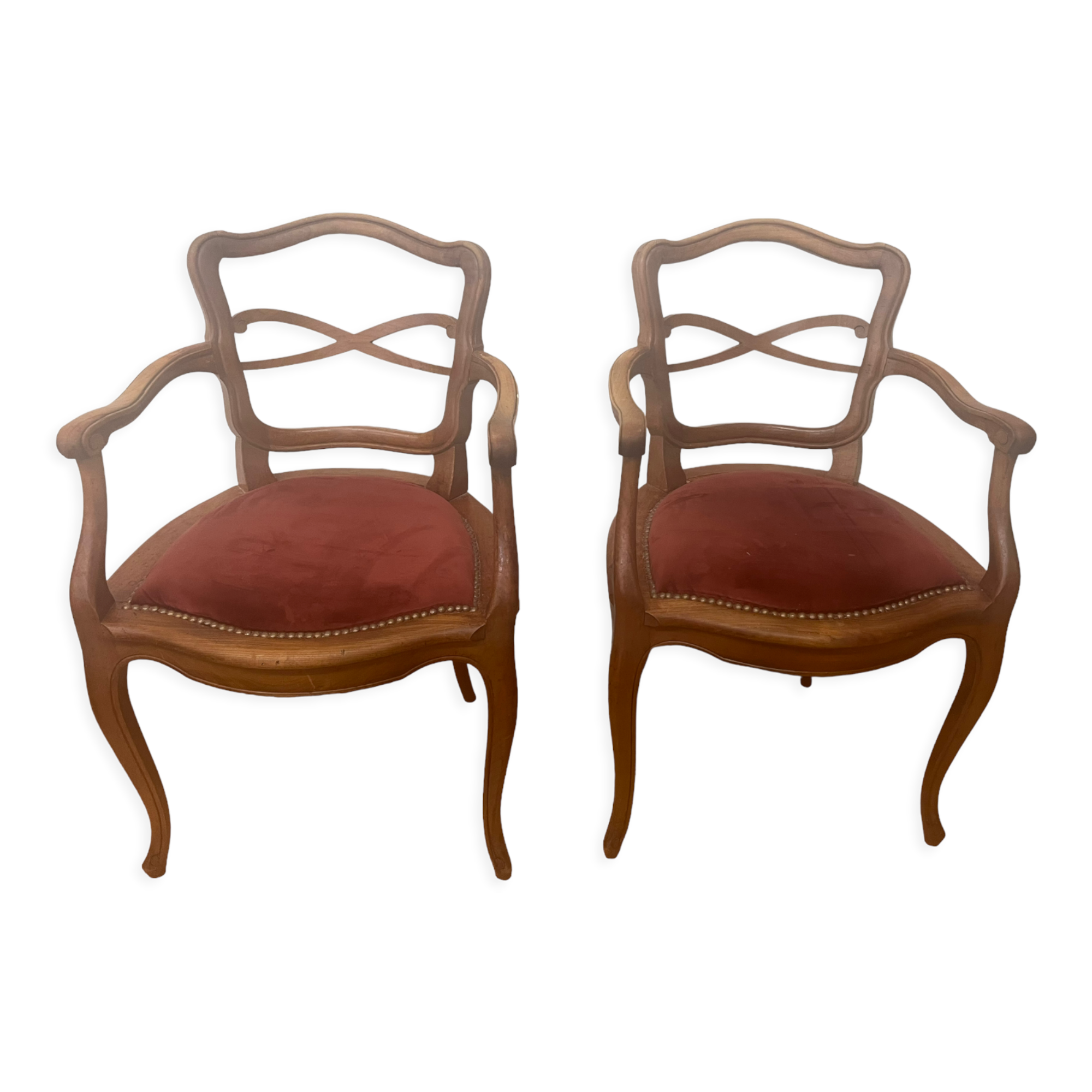 Two Louis XV style armchairs