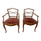 Two Louis XV style armchairs