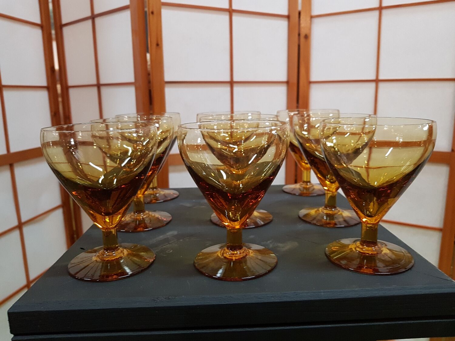 Set of art deco glasses