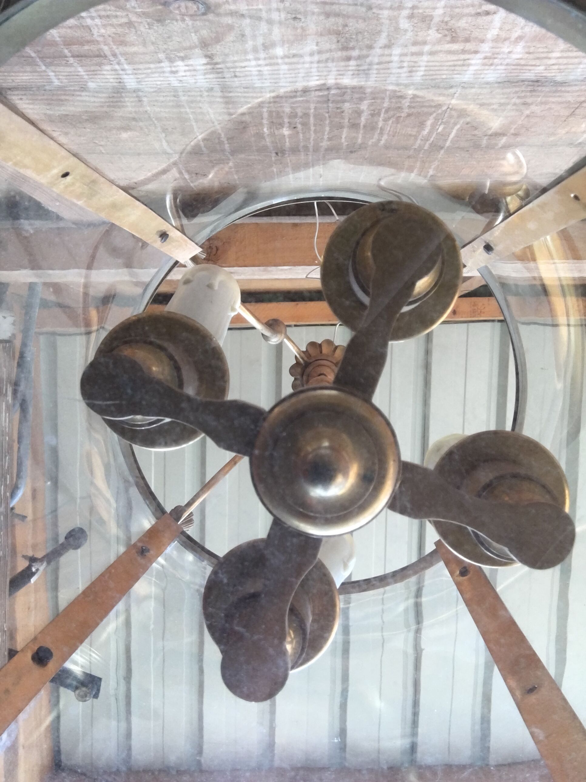 Golden bronze round lantern