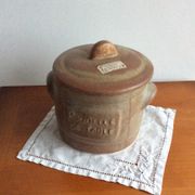 Pot with lid e-mail old sandstone of Vallauris - handmade