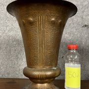 Art Nouveau period Medicis vase in gilded brass circa 1900