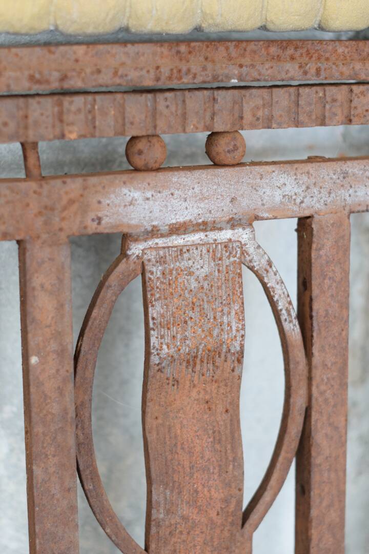 Metal and bronze ironwork entrance door Charles Piguet Lyon 1919