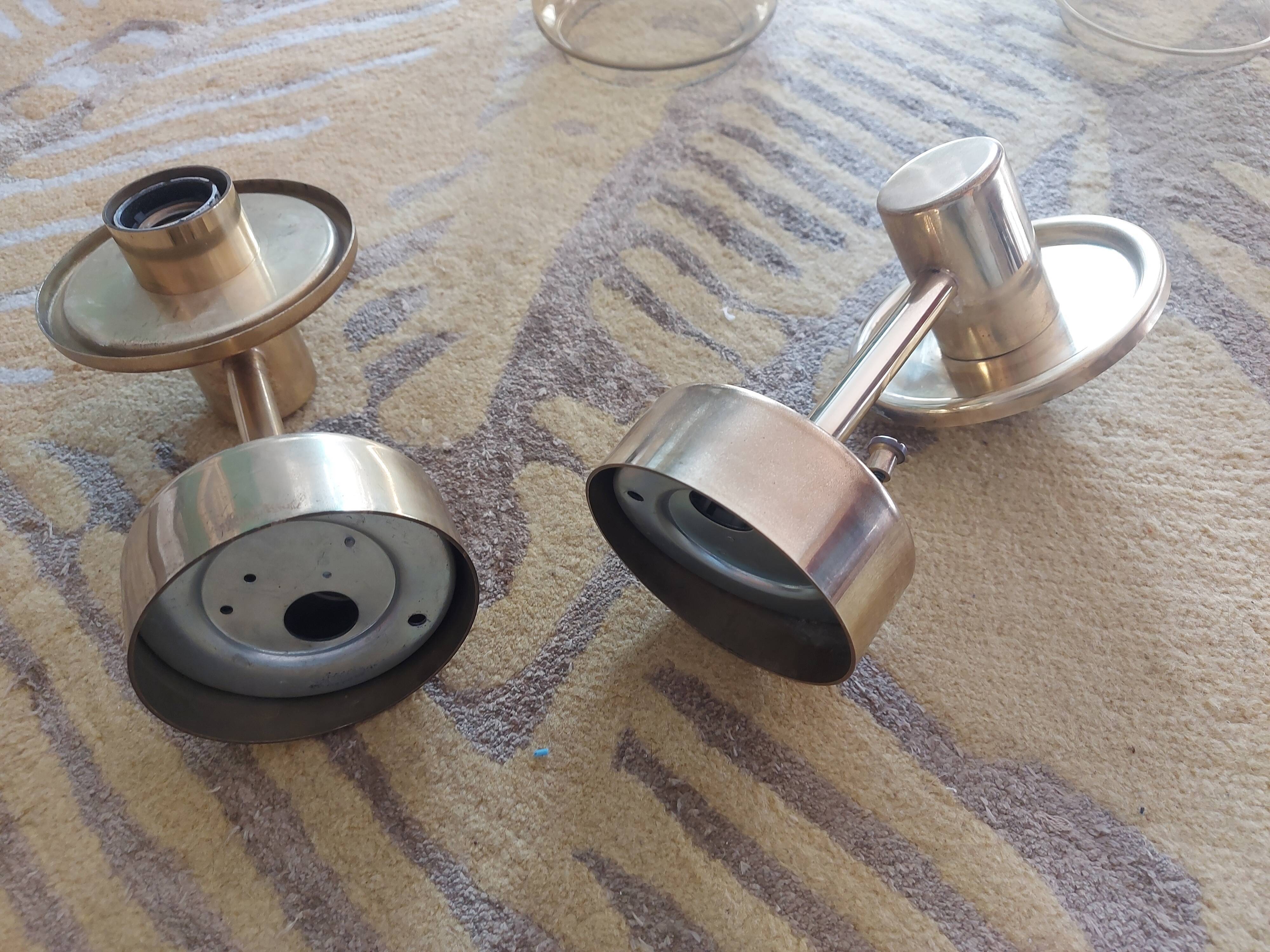 Pair of 60'S brass wall lamps, Hans Agne Jakobsson, model V212A