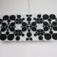 Applique murale postmoderne IKEA, verre décoratif noir et blanc, 1990