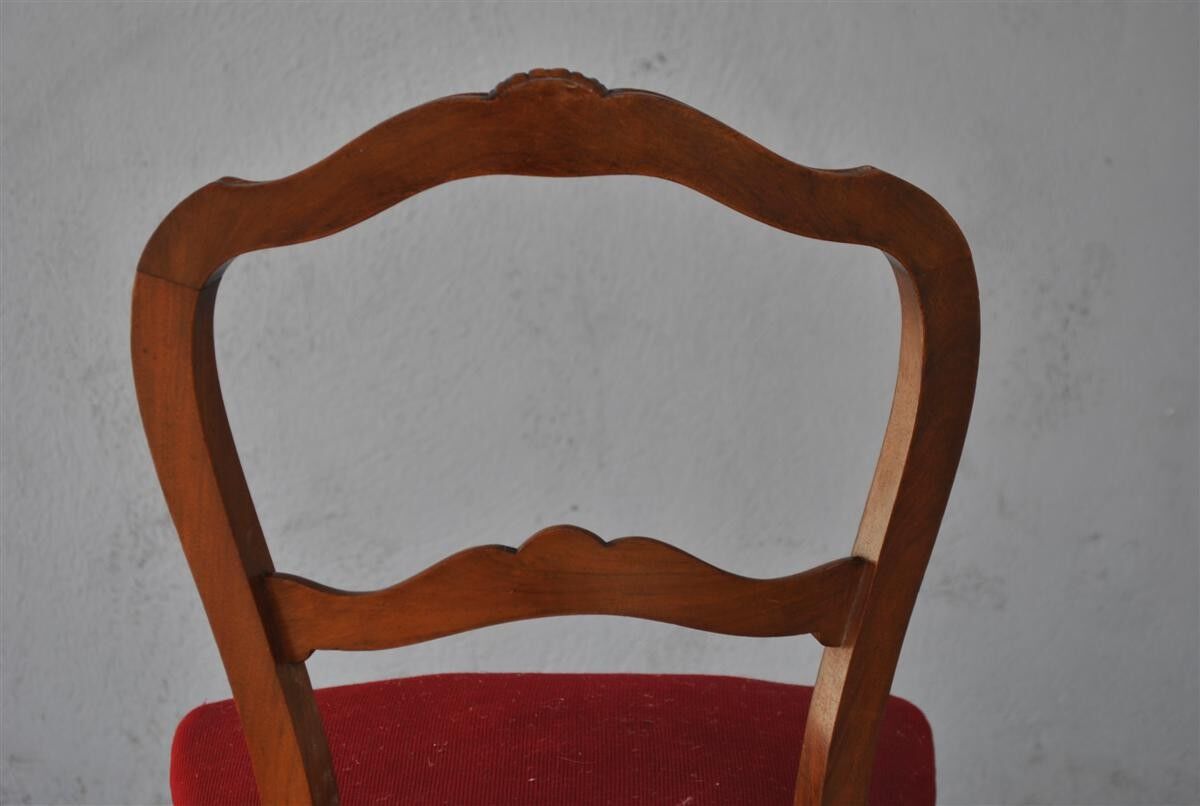 Pair of Chair Napoleon III period mahogany late XIXth