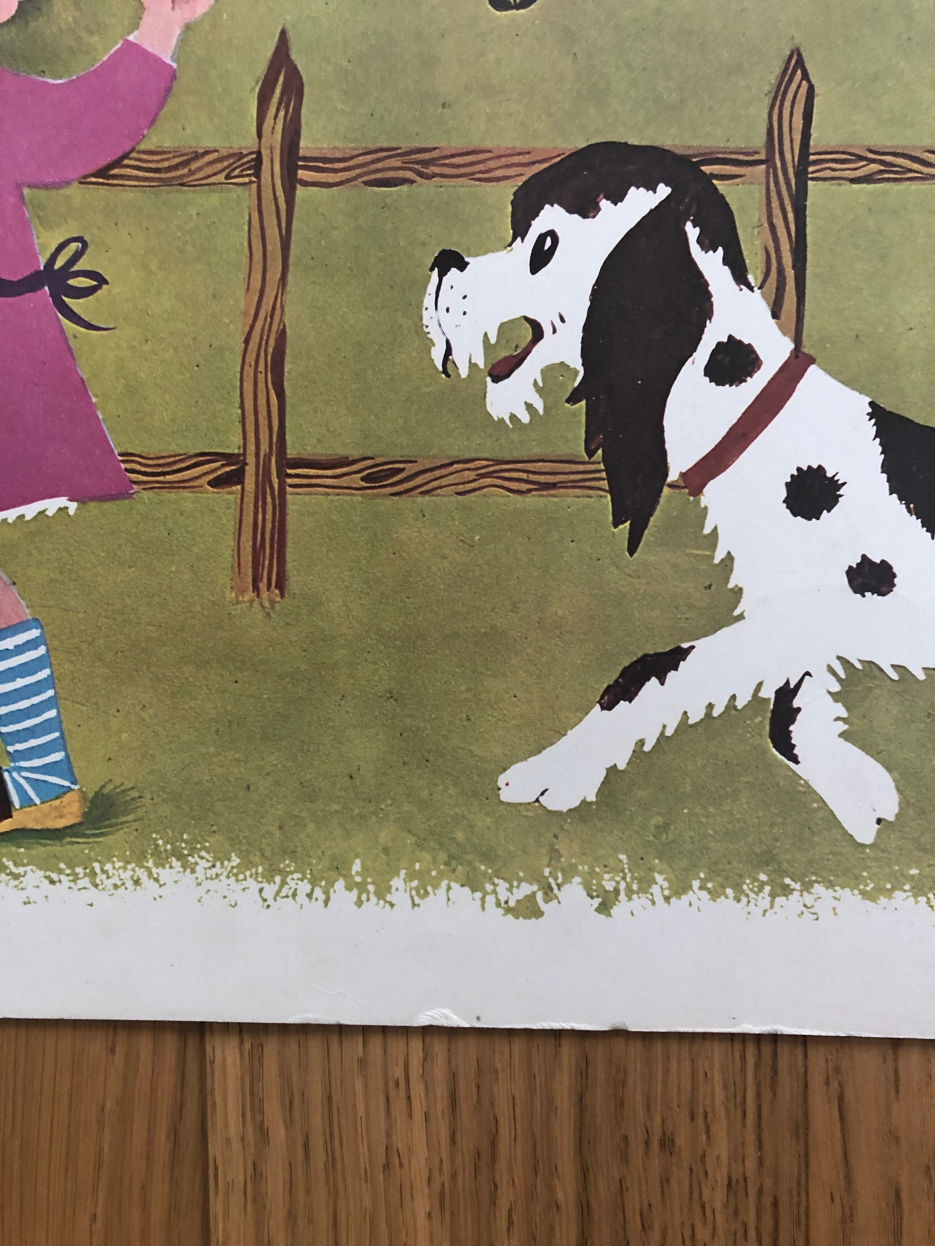 Vintage school poster Nathan 1968 "Le Pré"