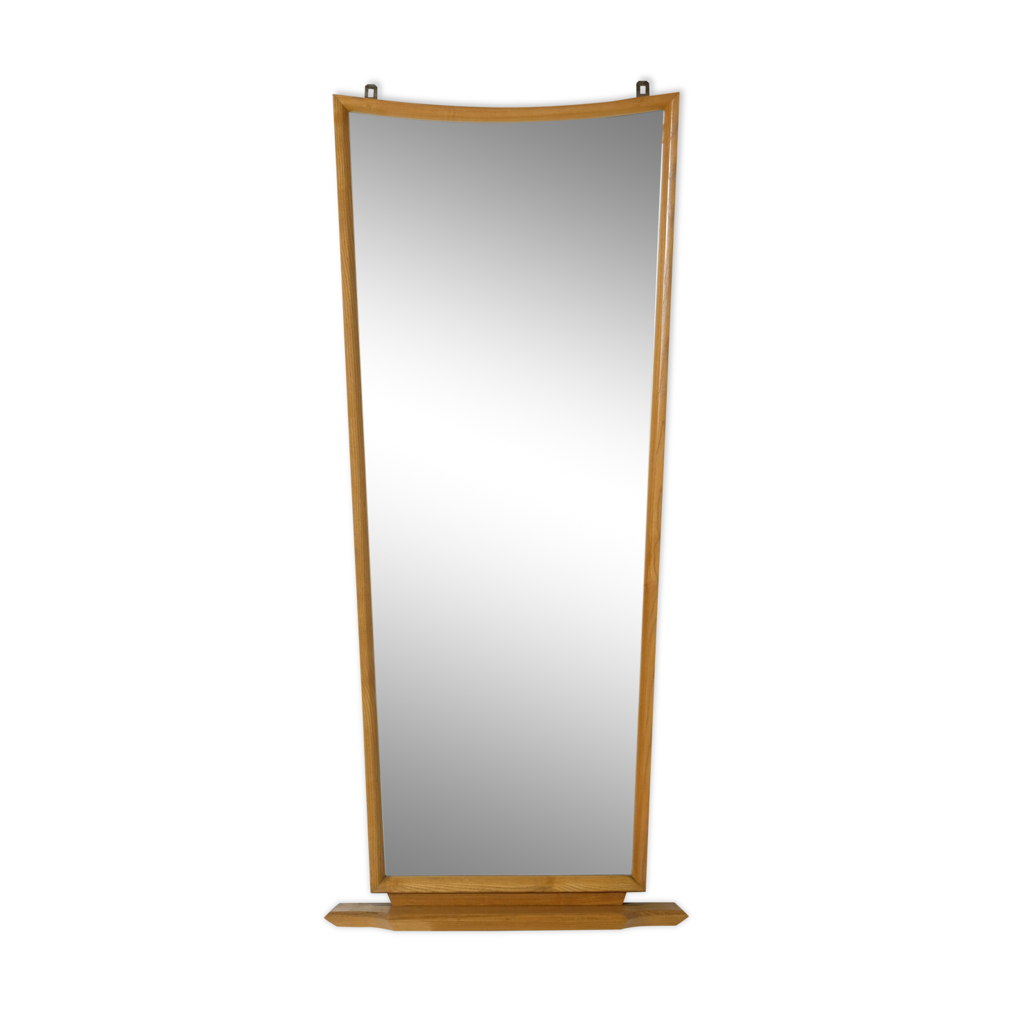 Solid oak mirror 1960s 50x114cm