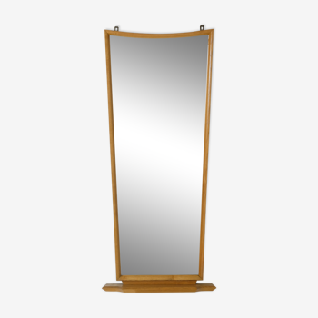 Solid oak mirror 1960s 50x114cm