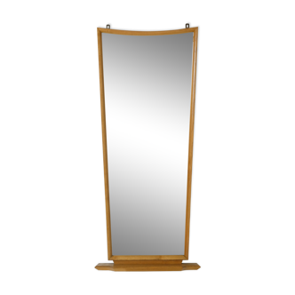 Solid oak mirror 1960s 50x114cm