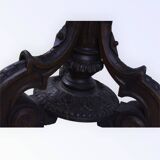 Table basse / d'appoint réglable en bois sculpté - Style Henri II - 1900.