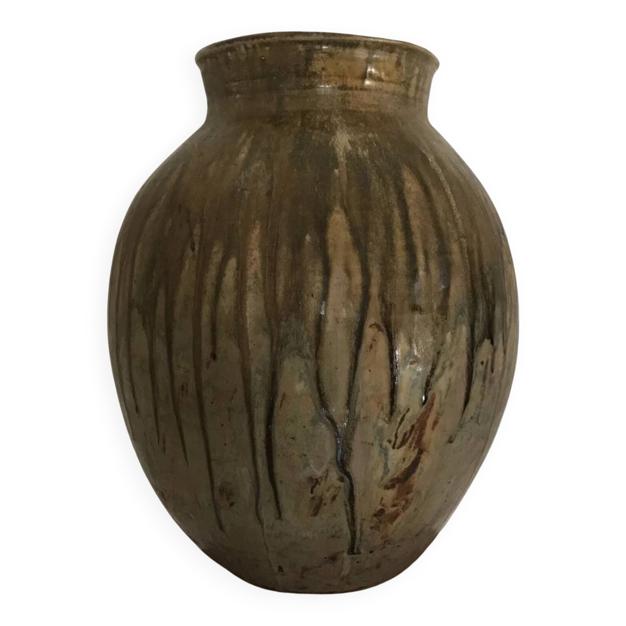 Large vase lucien arnaud sandstone from saint amand en puysaye 1920 art nouveau