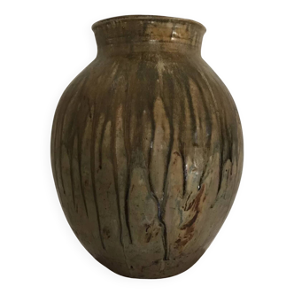 Grand vase lucien arnaud grès de saint amand en puysaye 1920 art nouveau