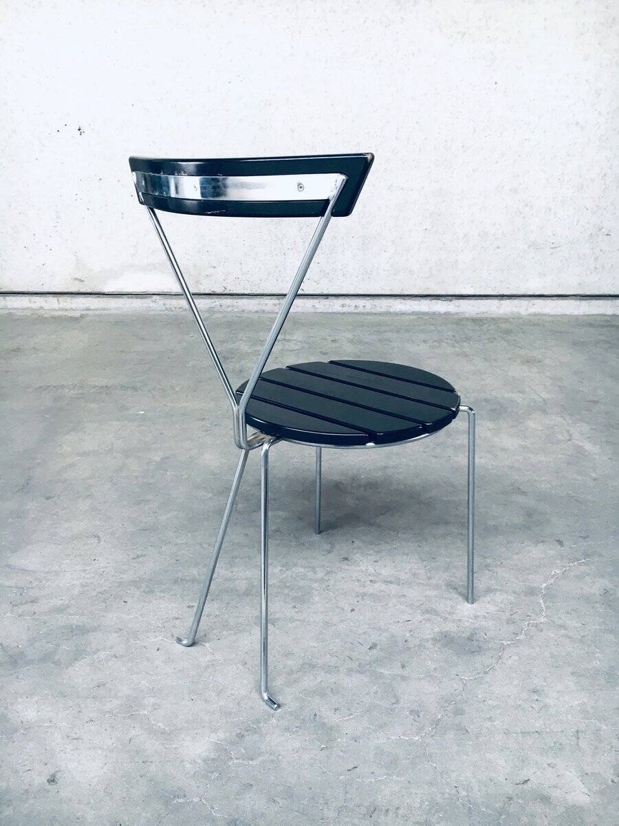 Mid-Century Modern Slender Design Chair, Italy, 1970s