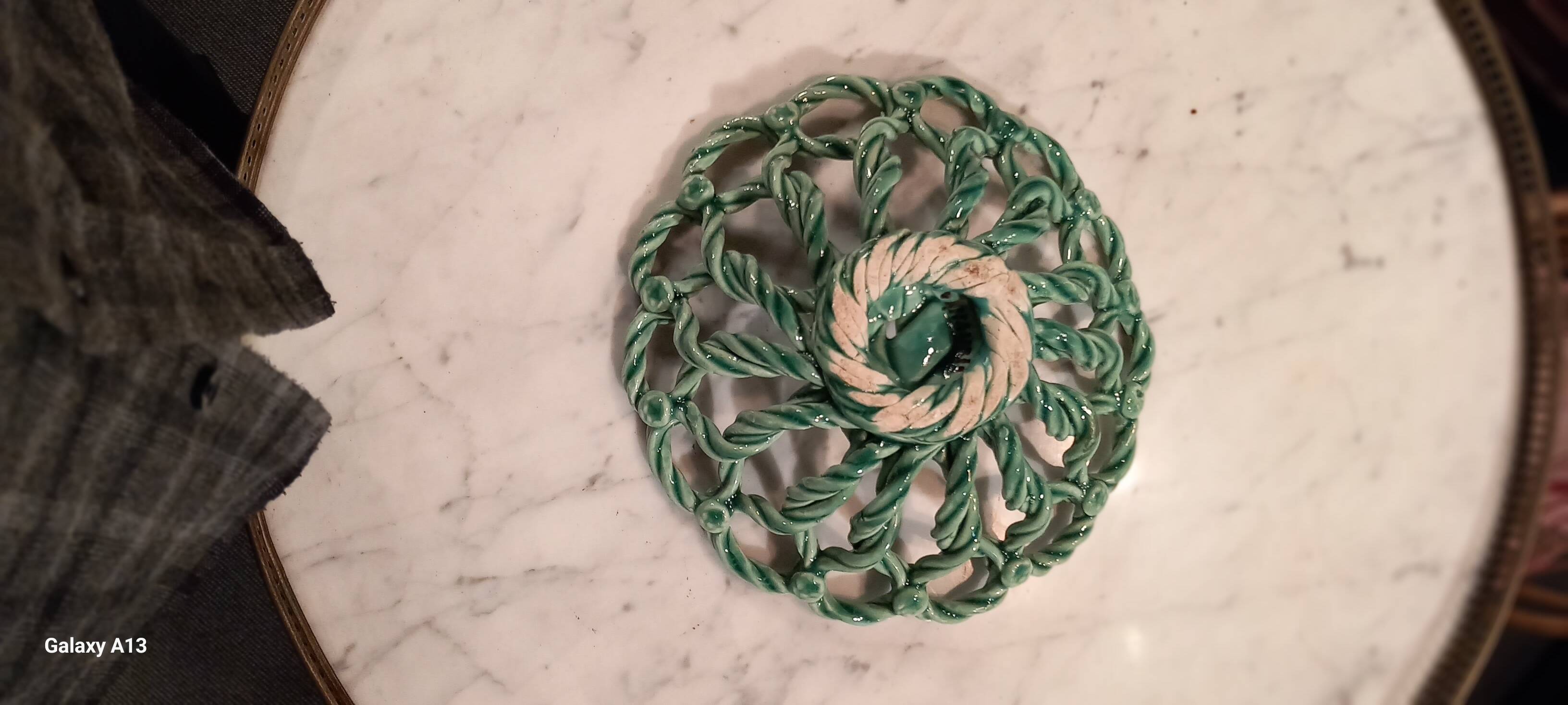 Vallauris ceramic braided cup