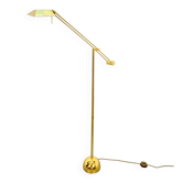 Brass Balance Reading Floor Lamp from Sölken Leuchten, 1980s