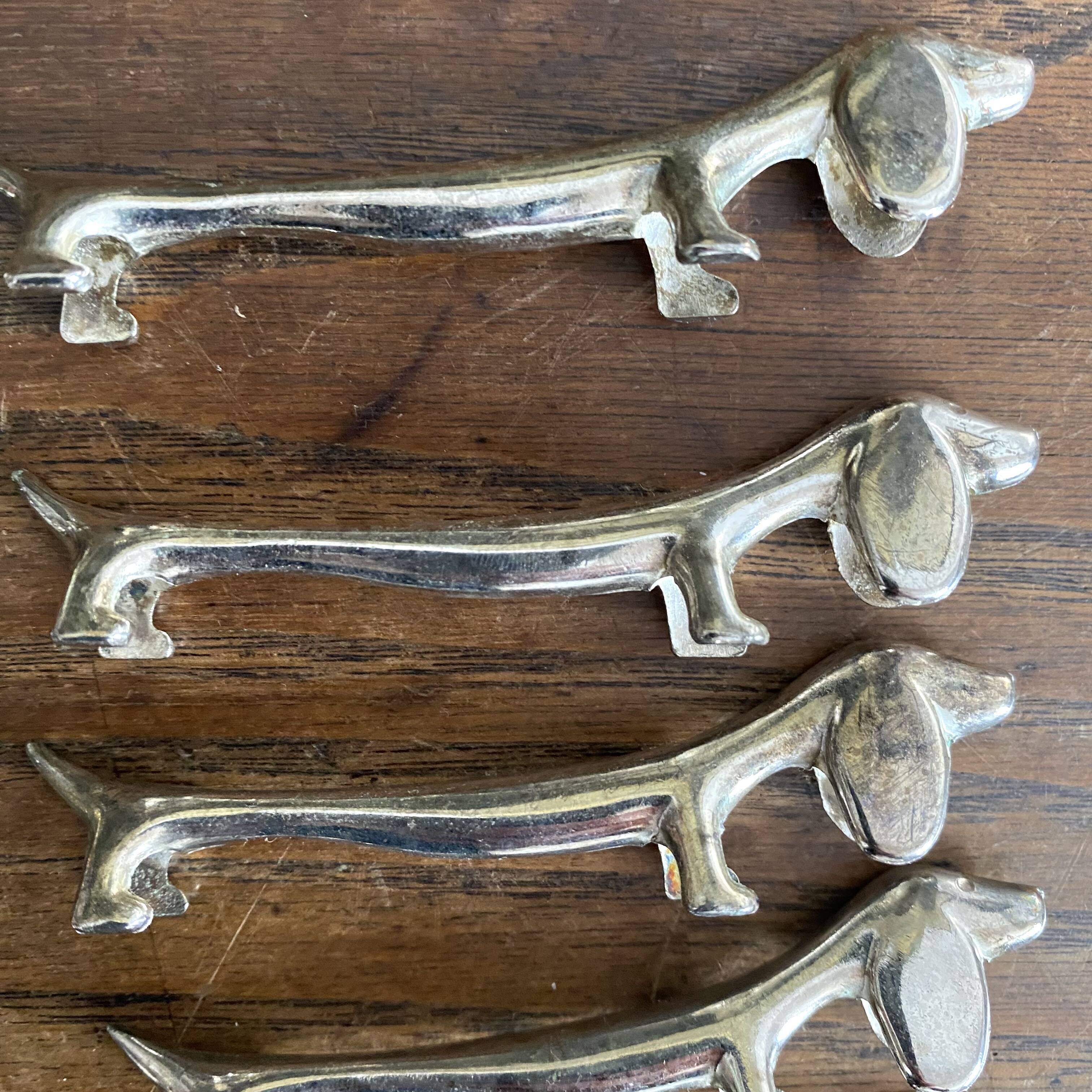 Vintage dachshund dog knife holder