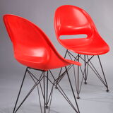 Set of four chairs with base