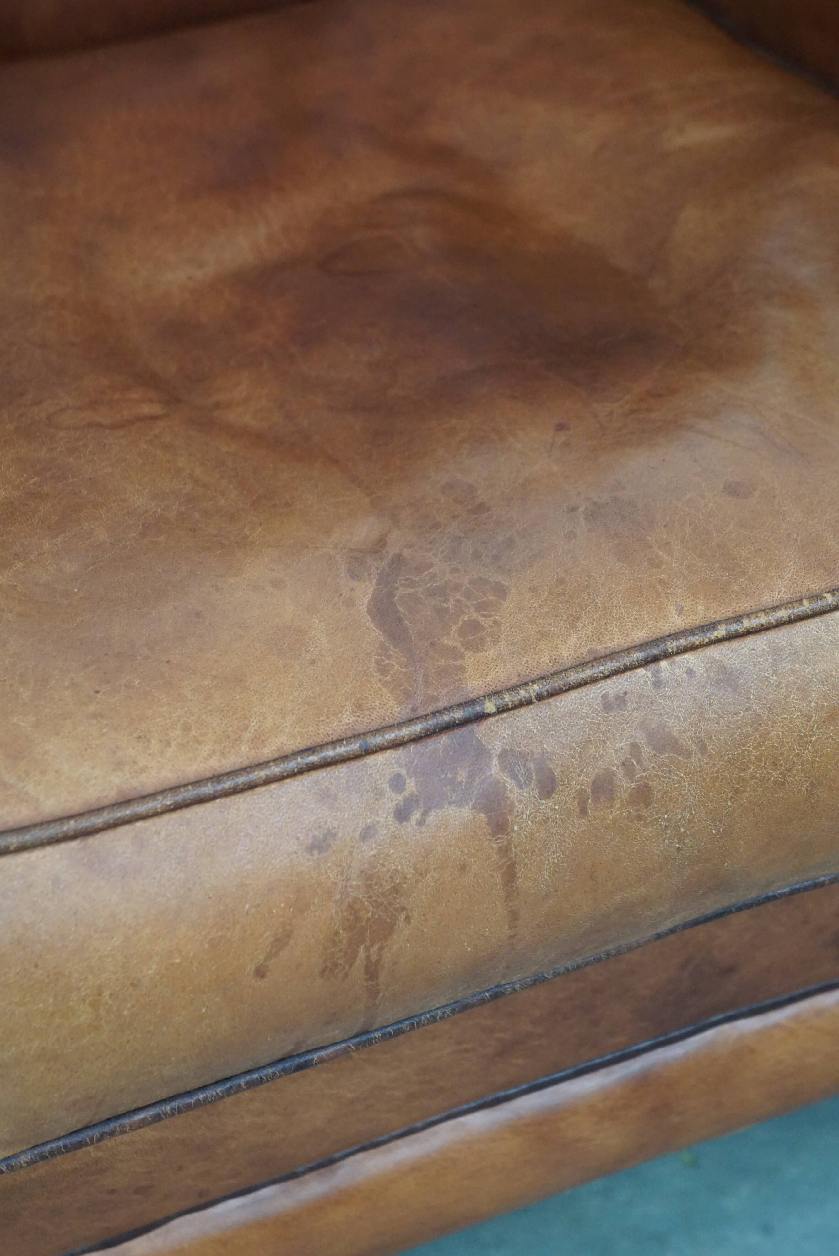 Sheepskin ArtDeco design armchair with a beautiful appearance