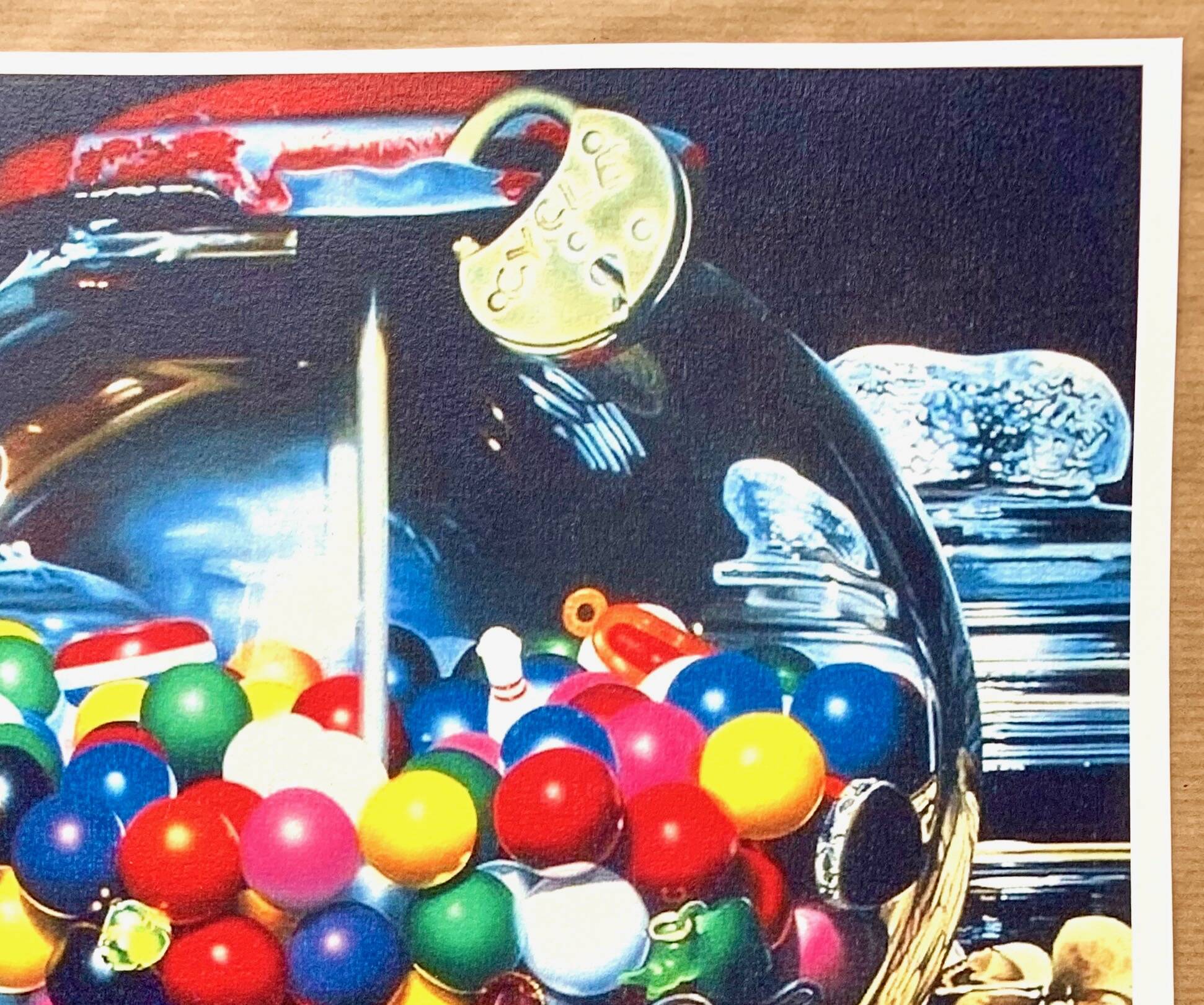 Original vintage pop art photo realism poster reissue of Charles Bell's "Gumball XV 1983"