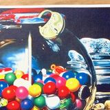 Original vintage pop art photo realism poster reissue of Charles Bell's "Gumball XV 1983"