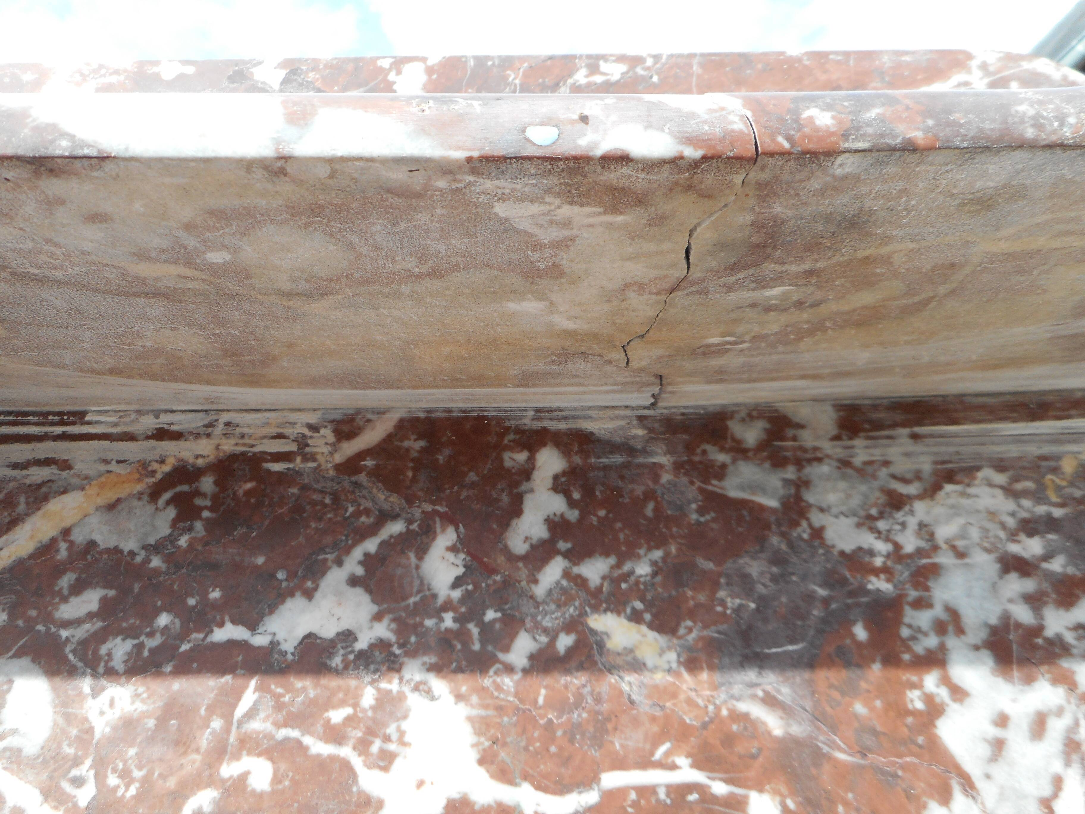 old bathroom cabinet / dressing table with marble