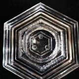Hexagonal glass egg cup