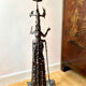 Sculpture praying mantis metal sculptor Michel Pinel