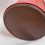 Red leather ice bucket
