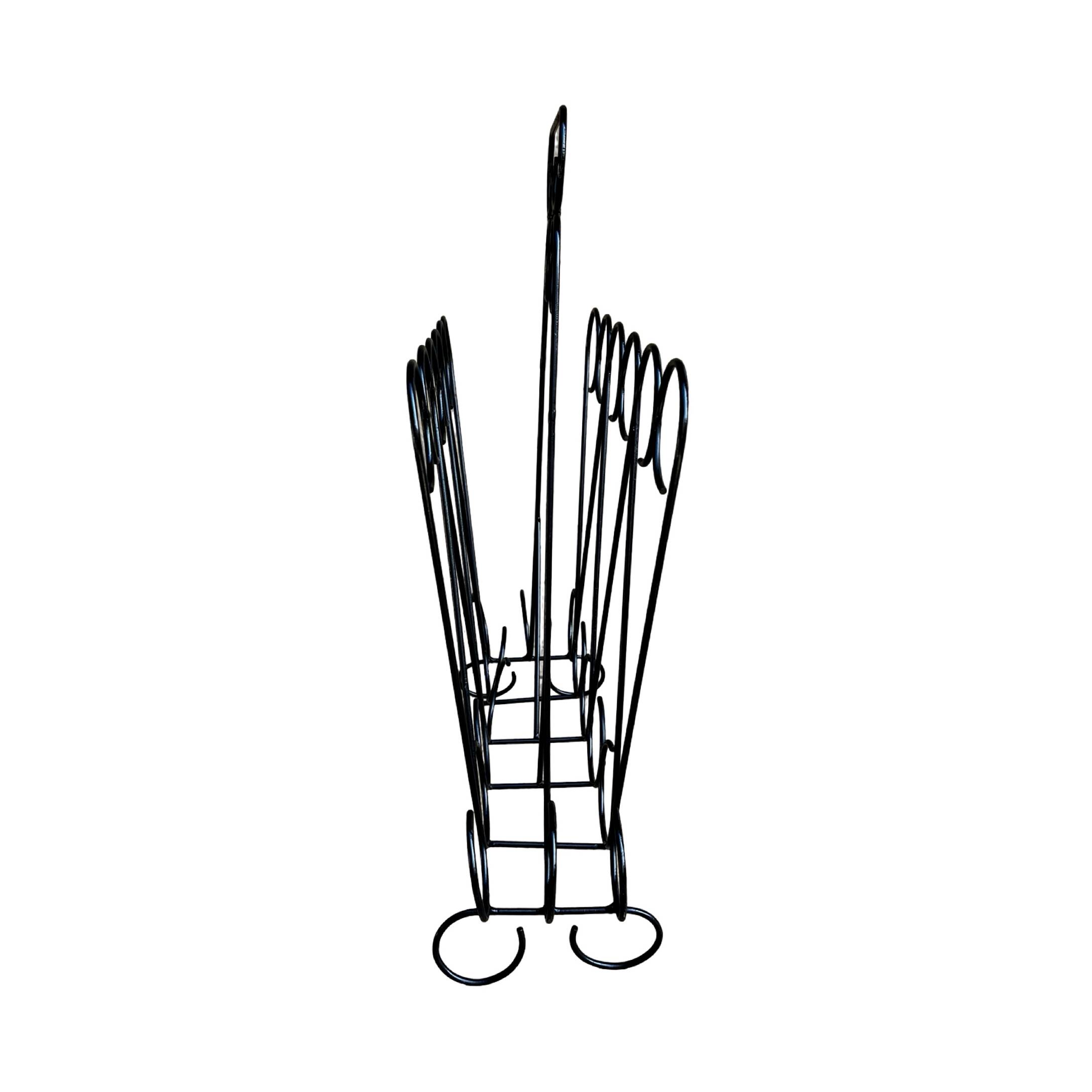 Openwork metalwork newspaper rack, Belgium 1970s