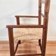 Vintage wooden and straw children's armchair, 1950s.