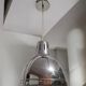 Vintage industrial pendant light - Polished chrome metal