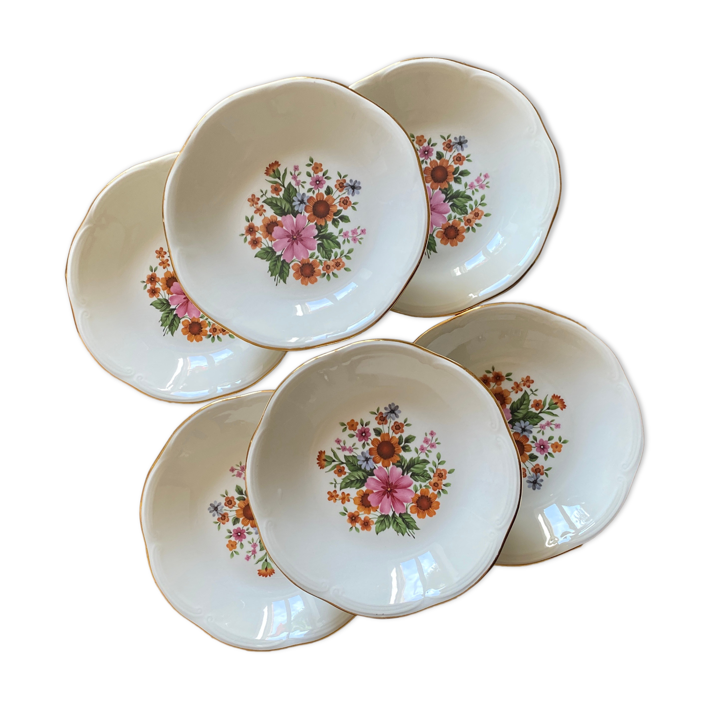 Batch of vintage Hollow Plates Gien