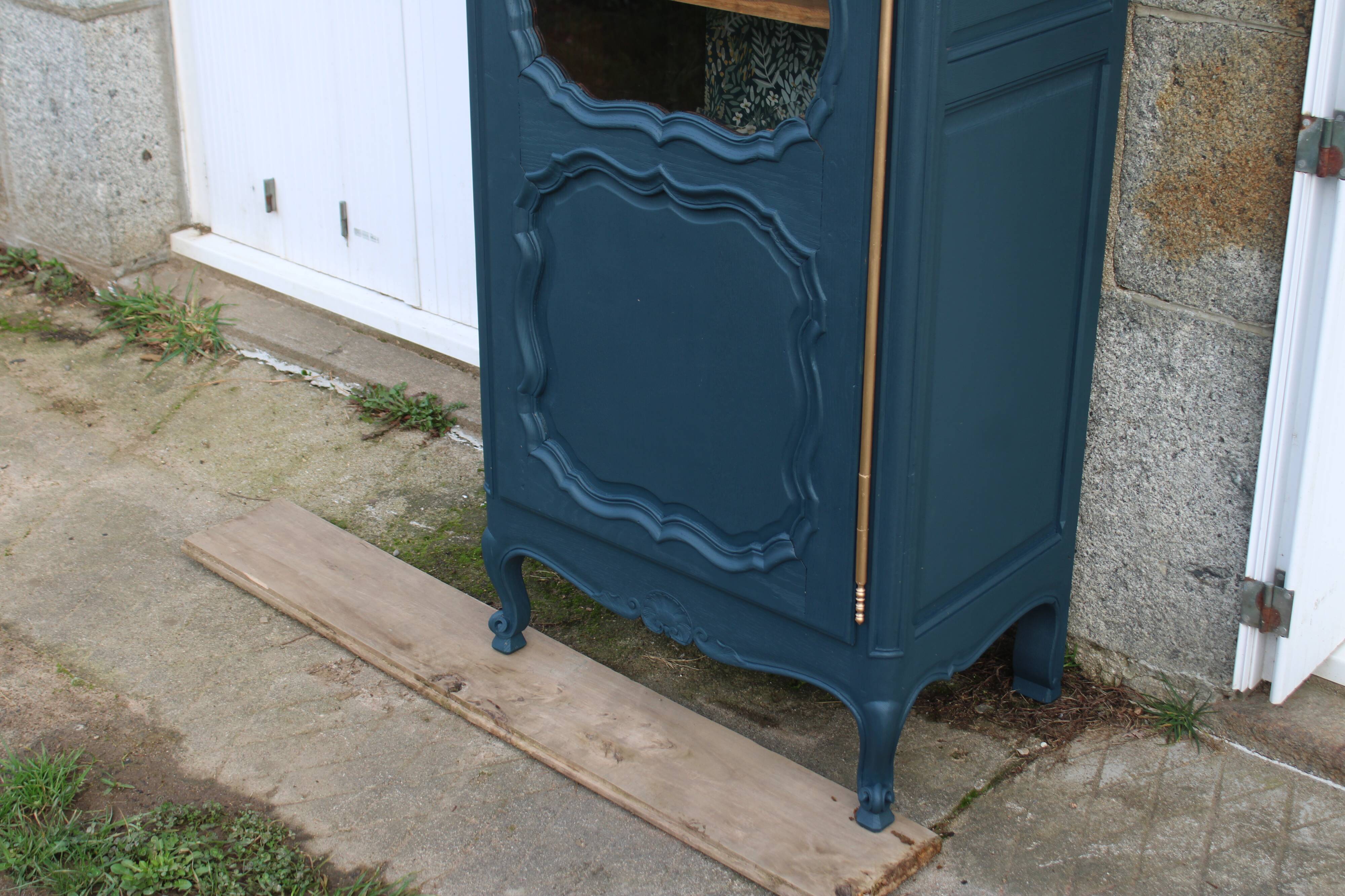 Renovated antique display cabinet
