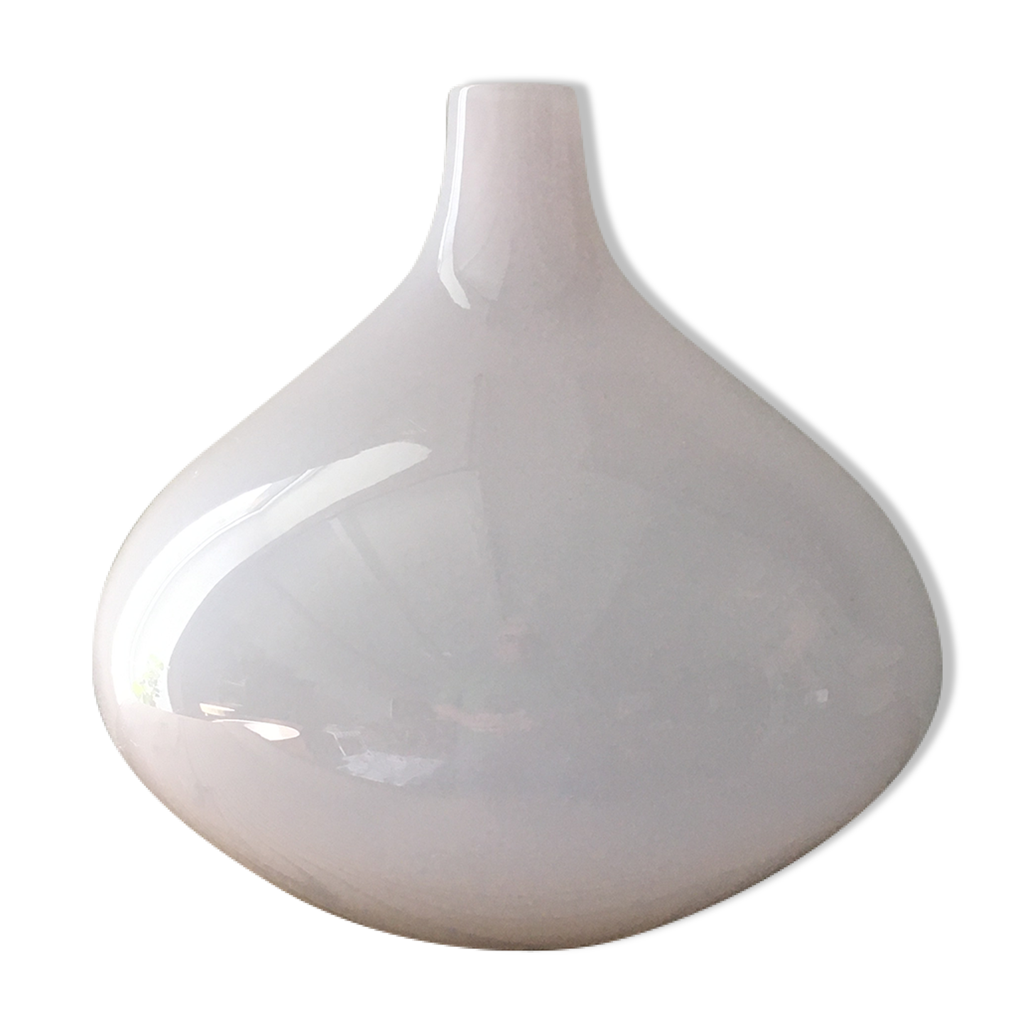 Vase drop pink opaline