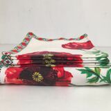 Rectangular tablecloth and 5 towels 70s