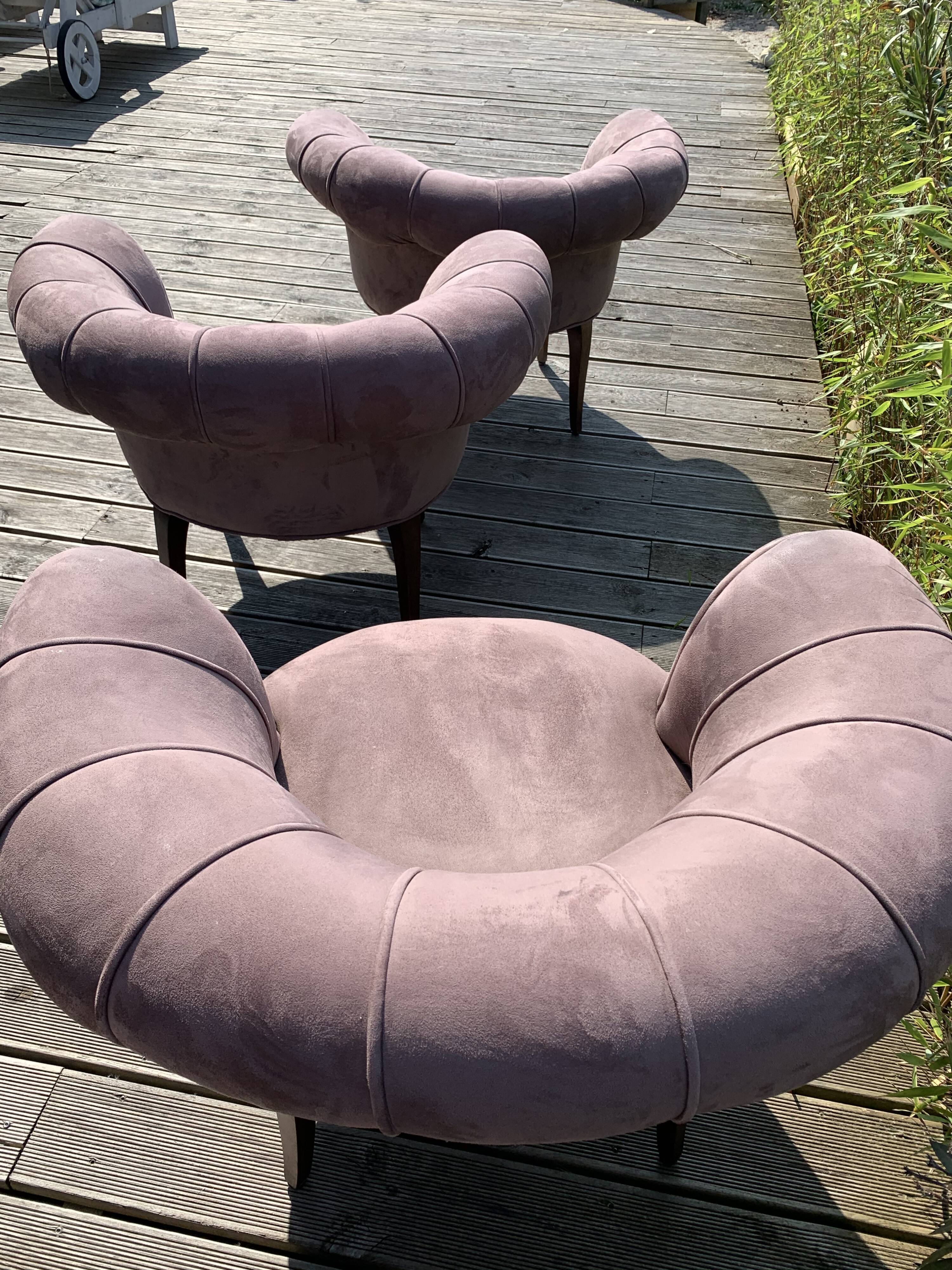 Quatre fauteuils art déco